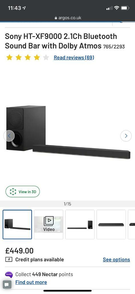 dolby atmos soundbar argos